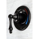 Vintage KB660AL Two-Handle 4-Hole Wall Mount Tub and Shower Faucet, Matte Black