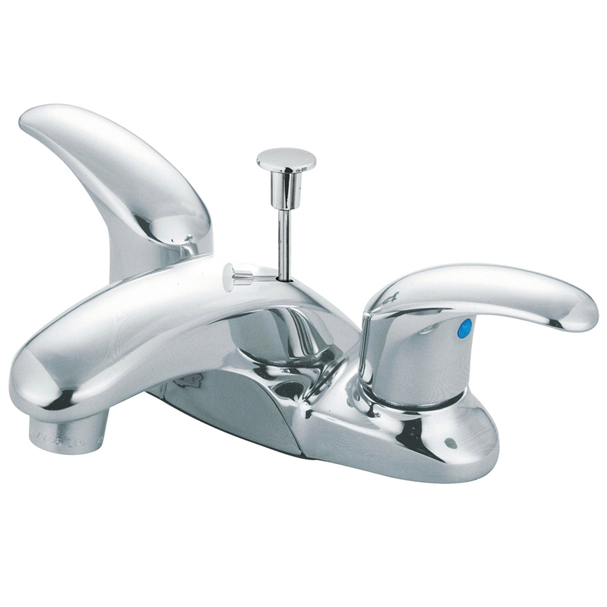 Legacy KB6621LL Two-Handle 3-Hole Deck Mount 4" Centerset Bathroom Faucet with Plastic Pop-Up, Polished Chrome