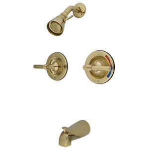Vintage KB662ML Two-Handle 4-Hole Wall Mount Tub and Shower Faucet, Polished Brass
