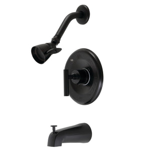 Manhattan KB6630CML Single-Handle 3-Hole Wall Mount Tub and Shower Faucet, Matte Black