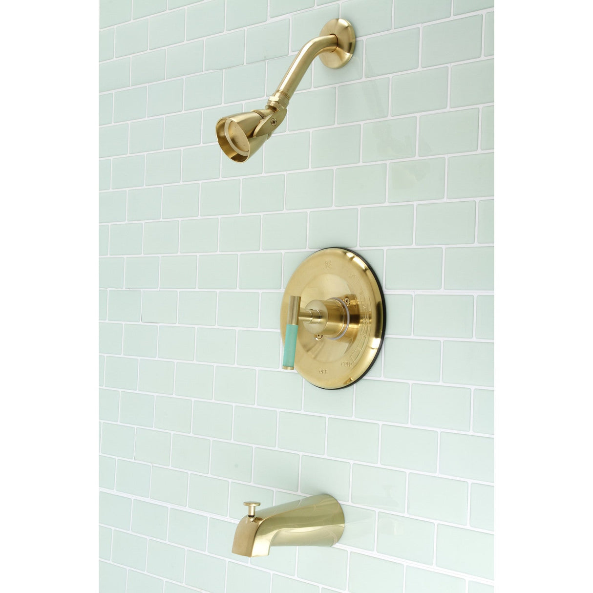 Kaiser KB6637CKL Single-Handle Wall Mount Tub and Shower Faucet, Brushed Brass