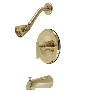 Manhattan KB6637CML Single-Handle 3-Hole Wall Mount Tub and Shower Faucet, Brushed Brass