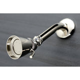 Vintage KB666AX Two-Handle 4-Hole Wall Mount Tub and Shower Faucet, Polished Nickel