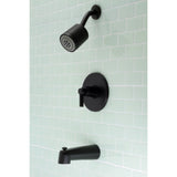 NuvoFusion KB6690NDL Single-Handle 3-Hole Wall Mount Tub and Shower Faucet, Matte Black