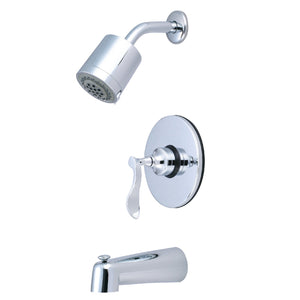 Century KB6691CFL Single-Handle 3-Hole Wall Mount Tub and Shower Faucet, Polished Chrome