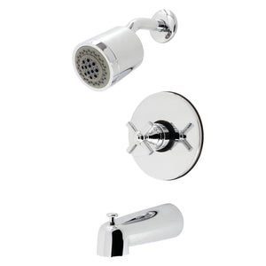 Elinvar KB6691EX Single-Handle 3-Hole Wall Mount Tub and Shower Faucet, Polished Chrome