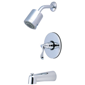 NuWave French KB6691NFL Single-Handle 3-Hole Wall Mount Tub and Shower Faucet, Polished Chrome