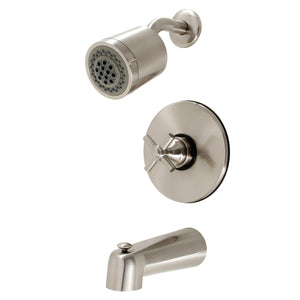 Elinvar KB6698EX Single-Handle 3-Hole Wall Mount Tub and Shower Faucet, Brushed Nickel