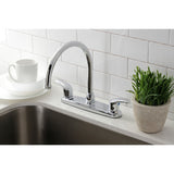 KB6791LLLS Two-Handle 2-Hole Deck Mount 8" Centerset Kitchen Faucet, Polished Chrome