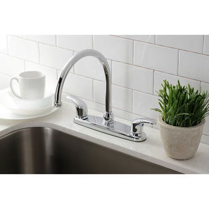 KB6791LLLS Two-Handle 2-Hole Deck Mount 8" Centerset Kitchen Faucet, Polished Chrome