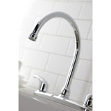 KB6791LLLS Two-Handle 2-Hole Deck Mount 8" Centerset Kitchen Faucet, Polished Chrome