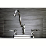 Templeton KB7111TLLS Two-Handle 2-Hole Deck Mount 8" Centerset Kitchen Faucet, Polished Chrome