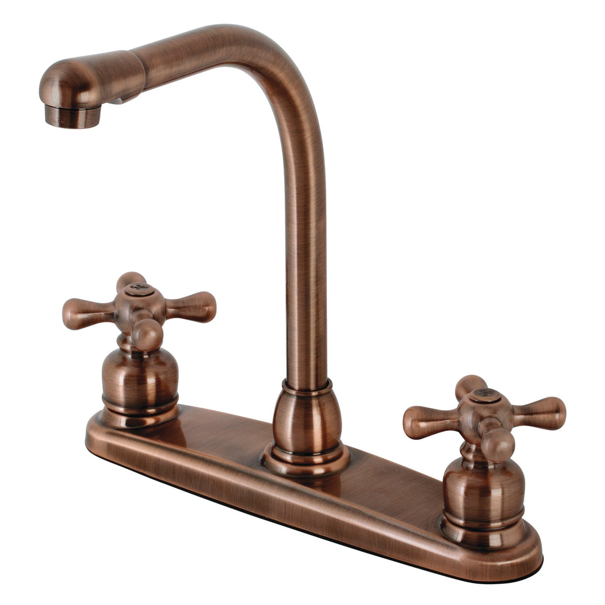 Victorian KB716AXLS Two-Handle 3-Hole Deck Mount 8" Centerset Kitchen Faucet, Antique Copper