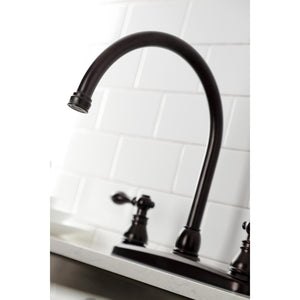 American Classic KB725ACLSP Two-Handle 4-Hole Deck Mount 8" Centerset Kitchen Faucet with Side Sprayer, Oil Rubbed Bronze