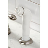 American Classic KB728ACL Two-Handle 4-Hole Deck Mount 8" Centerset Kitchen Faucet with Side Sprayer, Brushed Nickel