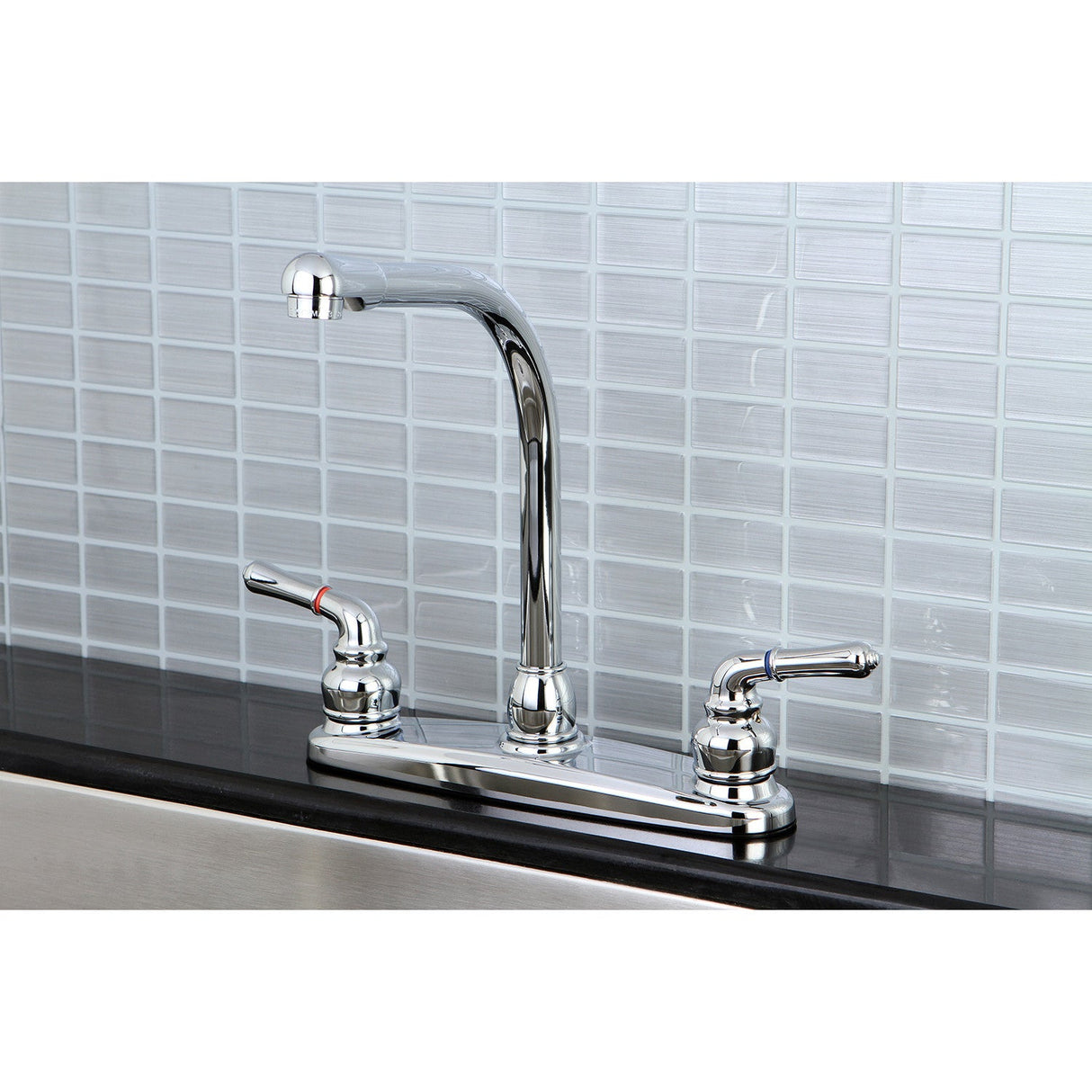 Magellan KB750 Two-Handle 2-Hole Deck Mount 8" Centerset Kitchen Faucet, Polished Chrome