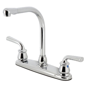 Restoration KB750RXL Two-Handle 2-Hole Deck Mount 8" Centerset Kitchen Faucet, Polished Chrome