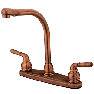 Magellan KB756LS Two-Handle 2-Hole Deck Mount 8" Centerset Kitchen Faucet, Antique Copper