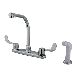Magellan KB762 Two-Handle 4-Hole Deck Mount 8" Centerset Kitchen Faucet with Side Sprayer, Polished Chrome