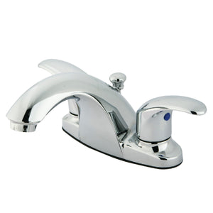 Legacy KB7641LL Two-Handle 3-Hole Deck Mount 4" Centerset Bathroom Faucet with Plastic Pop-Up, Polished Chrome
