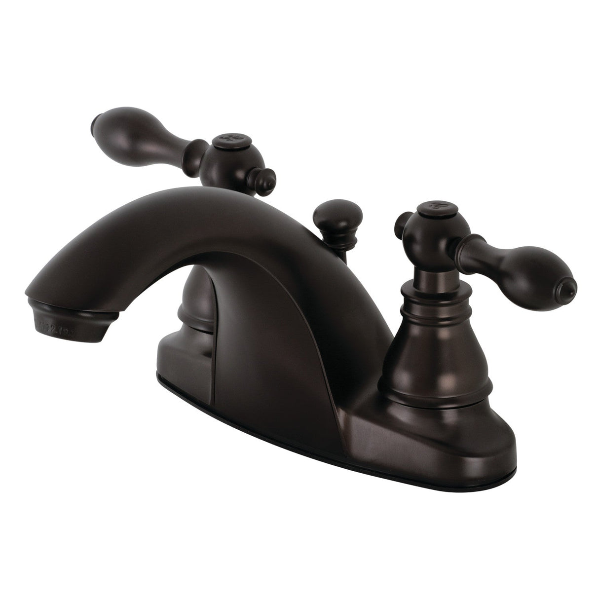 American Classic KB7645ACL Two-Handle 3-Hole Deck Mount 4" Centerset Bathroom Faucet with Plastic Pop-Up, Oil Rubbed Bronze