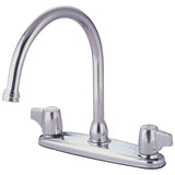 KB771 Two-Handle 2-Hole Deck Mount 8" Centerset Kitchen Faucet, Polished Chrome