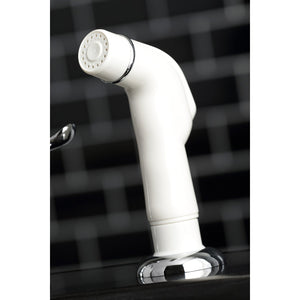 Yosemite KB791YL Two-Handle 4-Hole Deck Mount 8" Centerset Kitchen Faucet with Side Sprayer, Polished Chrome