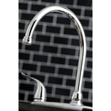 Yosemite KB791YLSP Two-Handle 4-Hole Deck Mount 8" Centerset Kitchen Faucet with Side Sprayer, Polished Chrome