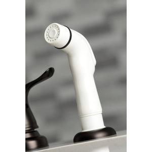 Yosemite KB795YL Two-Handle 4-Hole Deck Mount 8" Centerset Kitchen Faucet with Side Sprayer, Oil Rubbed Bronze