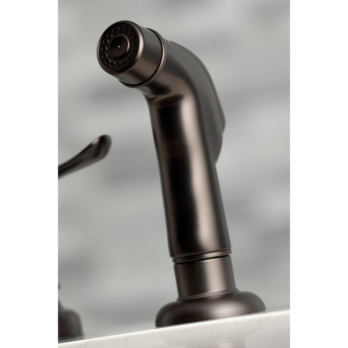 Yosemite KB795YLSP Two-Handle 4-Hole Deck Mount 8" Centerset Kitchen Faucet with Side Sprayer, Oil Rubbed Bronze