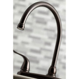 Yosemite KB795YLSP Two-Handle 4-Hole Deck Mount 8" Centerset Kitchen Faucet with Side Sprayer, Oil Rubbed Bronze