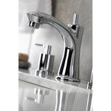 Serena KB7961SVL Two-Handle 3-Hole Deck Mount Widespread Bathroom Faucet with Pop-Up Drain, Polished Chrome