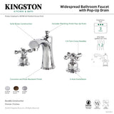 Victorian KB7965AX Two-Handle 3-Hole Deck Mount Widespread Bathroom Faucet with Plastic Pop-Up, Oil Rubbed Bronze