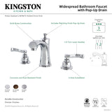 Royale KB7965FL Two-Handle 3-Hole Deck Mount Widespread Bathroom Faucet with Plastic Pop-Up, Oil Rubbed Bronze