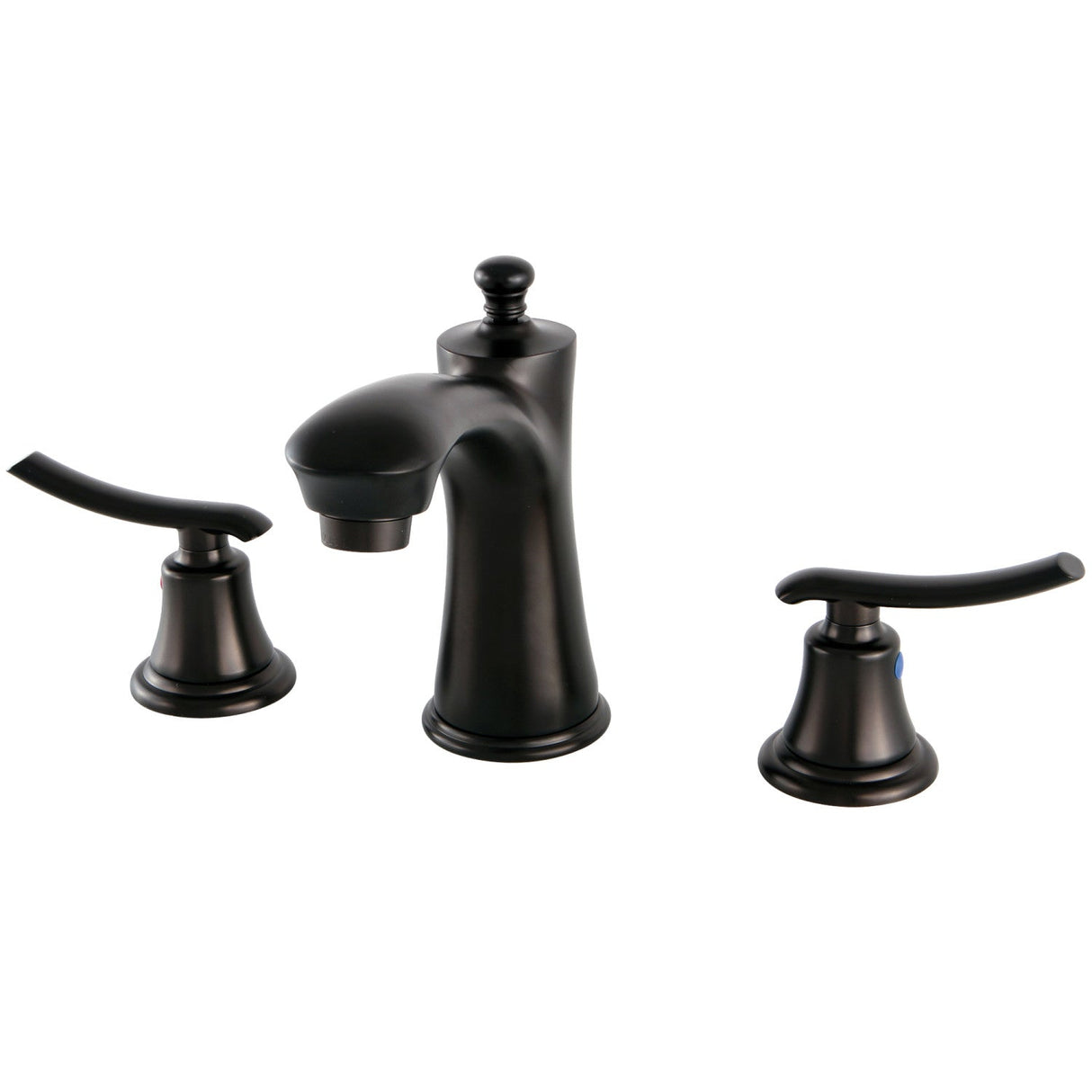 Jamestown KB7965JL Two-Handle 3-Hole Deck Mount Widespread Bathroom Faucet with Plastic Pop-Up, Oil Rubbed Bronze