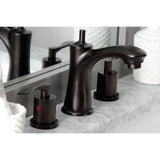 Serena KB7965SVL Two-Handle 3-Hole Deck Mount Widespread Bathroom Faucet with Pop-Up Drain, Oil Rubbed Bronze