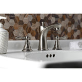 American Classic KB7968ACL Two-Handle 3-Hole Deck Mount Widespread Bathroom Faucet with Plastic Pop-Up, Brushed Nickel