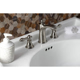 American Classic KB7968ACL Two-Handle 3-Hole Deck Mount Widespread Bathroom Faucet with Plastic Pop-Up, Brushed Nickel