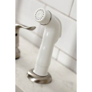 Yosemite KB798YL Two-Handle 4-Hole Deck Mount 8" Centerset Kitchen Faucet with Side Sprayer, Brushed Nickel