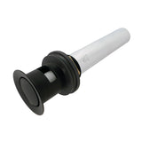 Trimscape KB8100MB Brass Push Pop-Up Bathroom Sink Drain with Overflow, 22 Gauge, Matte Black