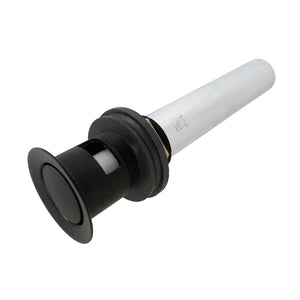 Trimscape KB8100MB Brass Push Pop-Up Bathroom Sink Drain with Overflow, 22 Gauge, Matte Black