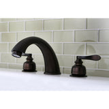 NuWave French KB8365NFL Two-Handle 3-Hole Deck Mount Roman Tub Faucet, Oil Rubbed Bronze