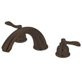 NuWave French KB8365NFL Two-Handle 3-Hole Deck Mount Roman Tub Faucet, Oil Rubbed Bronze