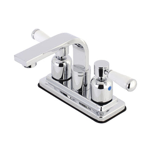 Paris KB8461DPL Two-Handle 2-Hole Deck Mount 4" Centerset Bathroom Faucet with Push Pop-Up, Polished Chrome