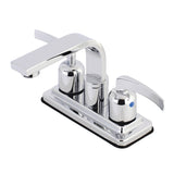 Centurion KB8461EFL Two-Handle 2-Hole Deck Mount 4" Centerset Bathroom Faucet with Push Pop-Up, Polished Chrome