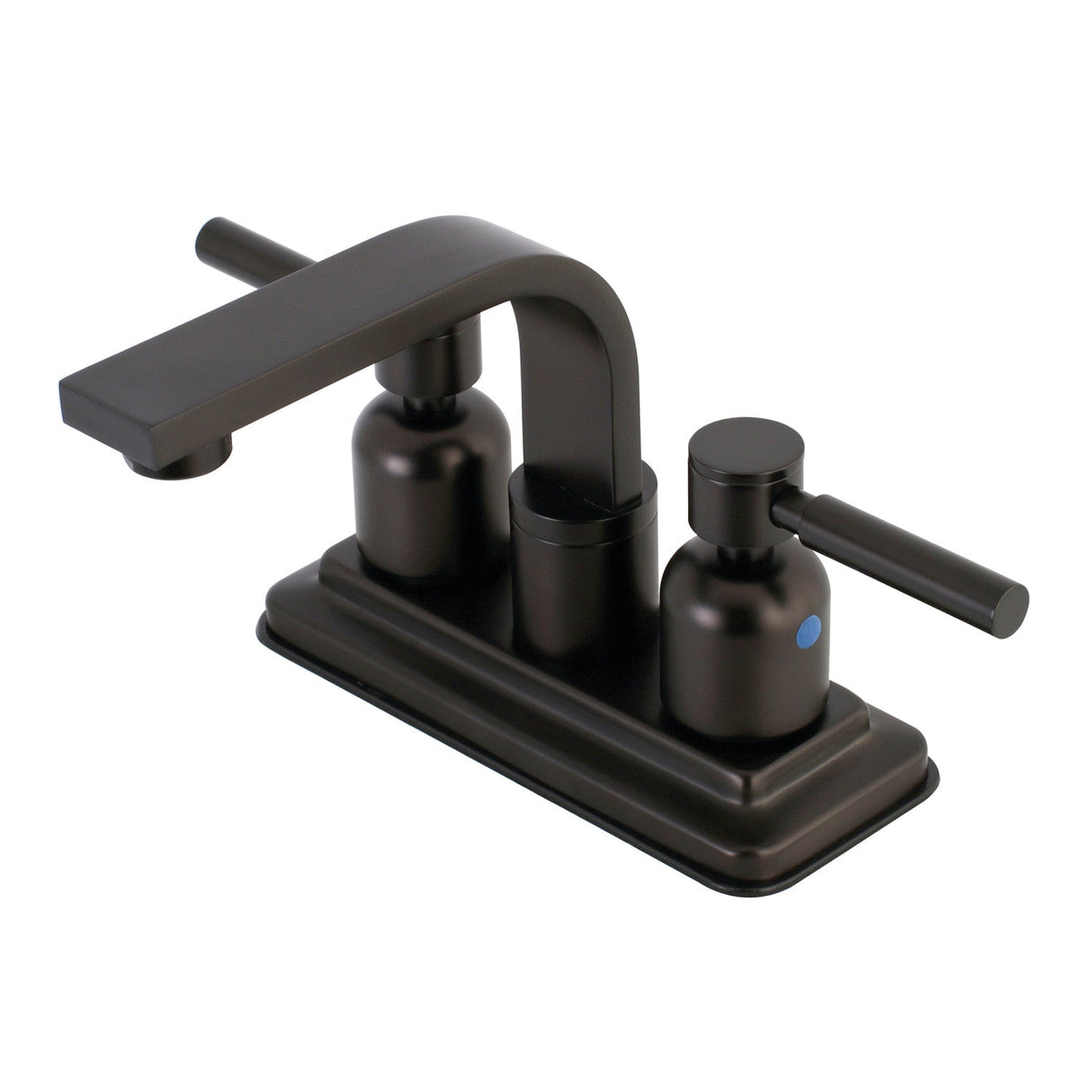 Concord KB8465DL Two-Handle 2-Hole Deck Mount 4" Centerset Bathroom Faucet with Push Pop-Up, Oil Rubbed Bronze
