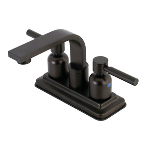 Concord KB8465DL Two-Handle 2-Hole Deck Mount 4" Centerset Bathroom Faucet with Push Pop-Up, Oil Rubbed Bronze