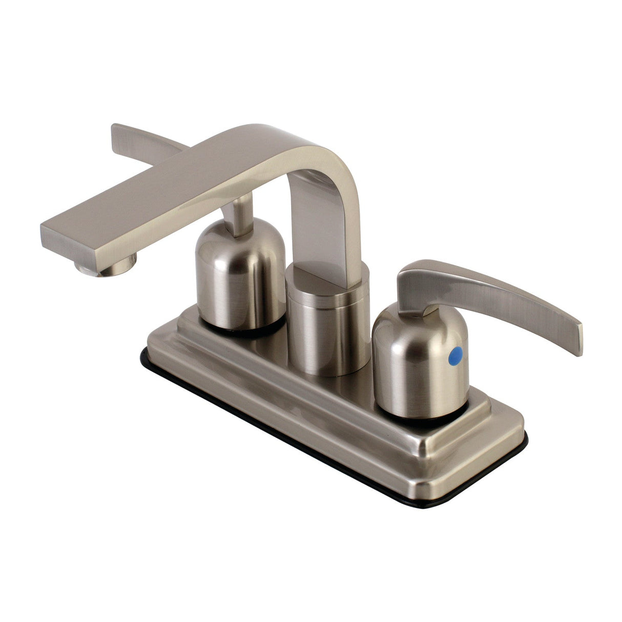 Centurion KB8468EFL Two-Handle 2-Hole Deck Mount 4" Centerset Bathroom Faucet with Push Pop-Up, Brushed Nickel