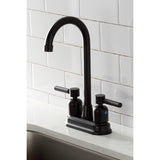 Concord KB8490DL Two-Handle 2-Hole Deck Mount Bar Faucet, Matte Black