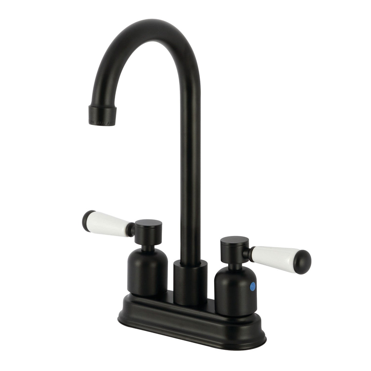 Paris KB8490DPL Two-Handle 2-Hole Deck Mount Bar Faucet, Matte Black